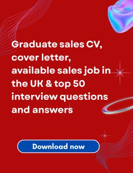 Graduate sales CV and cover letter 800x1200