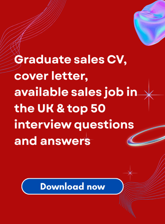 Graduate sales CV and cover letter 800x1200